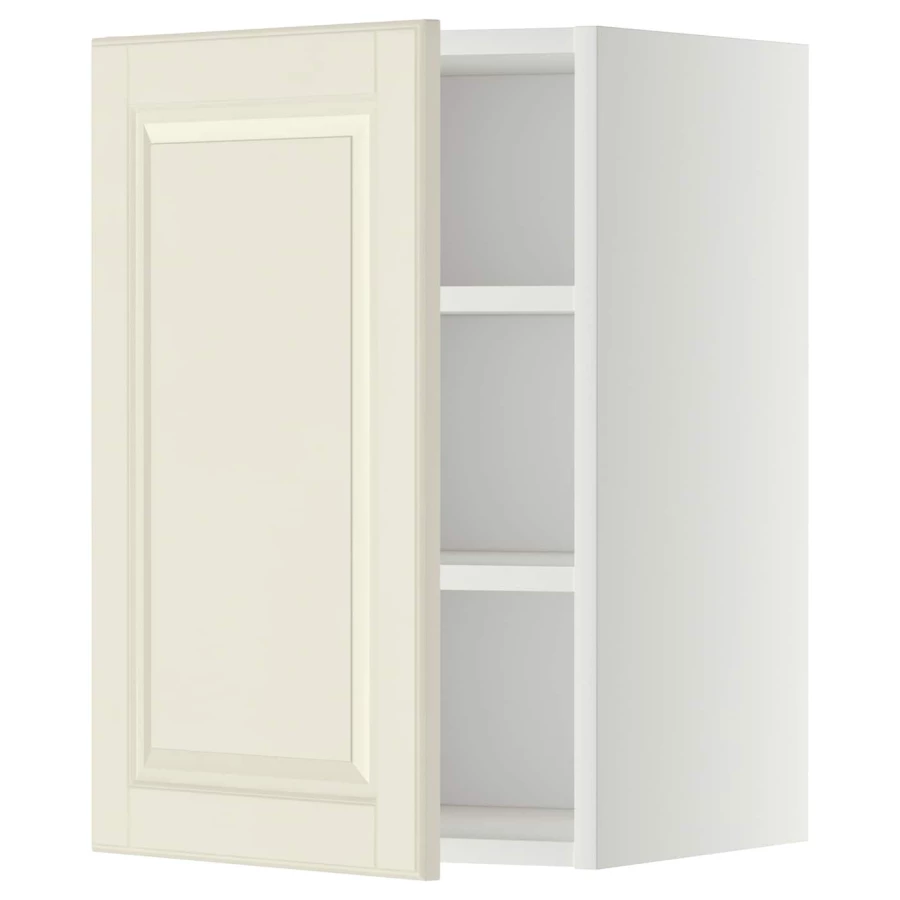 Навесной шкаф с полкой - METOD IKEA/ МЕТОД ИКЕА, 60х40 см, белый/кремовый (изображение №1)