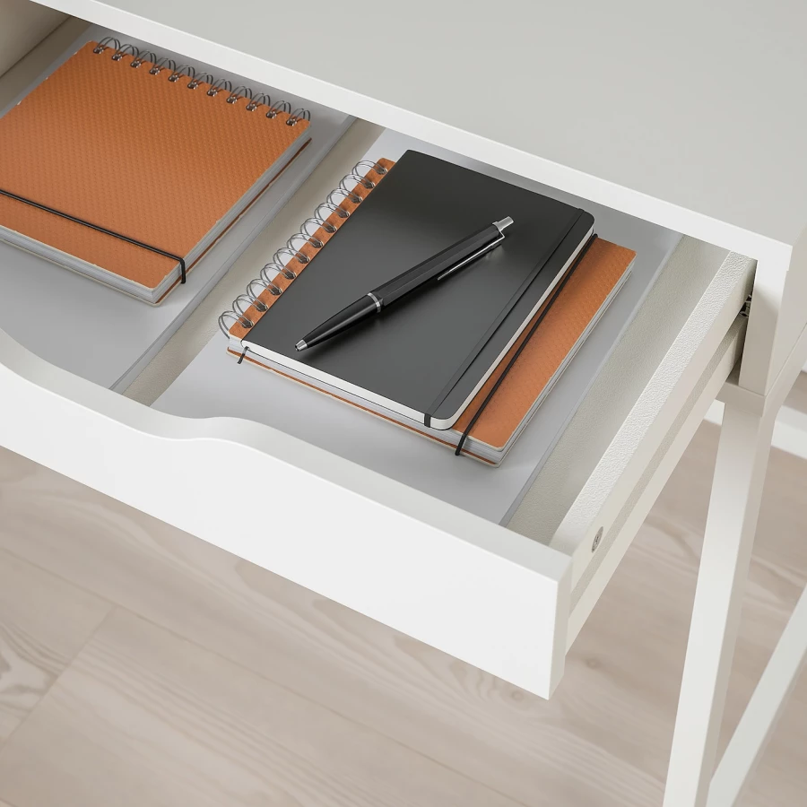 Письменный стол с ящиками - IKEA ALEX, 132x58 см, белый, АЛЕКС ИКЕА (изображение №4)