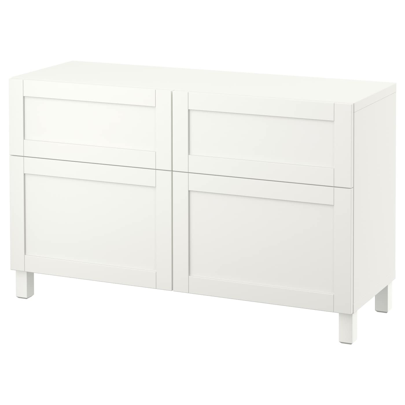 Комбинация для хранения - IKEA BESTÅ/BESTA, 120х42х74 см, белый, БЕСТО ИКЕА