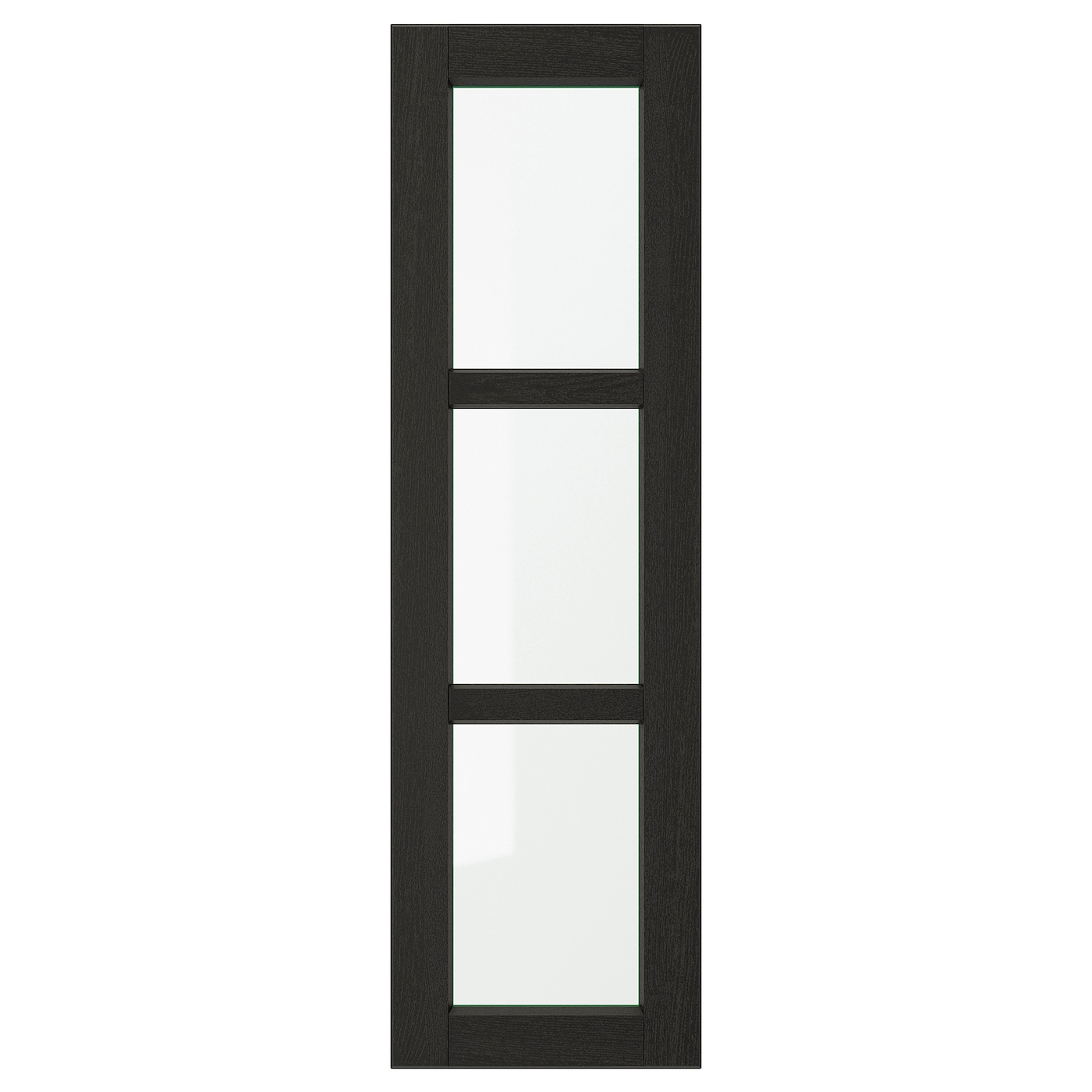 Дверца со стеклом - IKEA LERHYTTAN, 100х30 см, черный, ЛЕРХЮТТАН ИКЕА