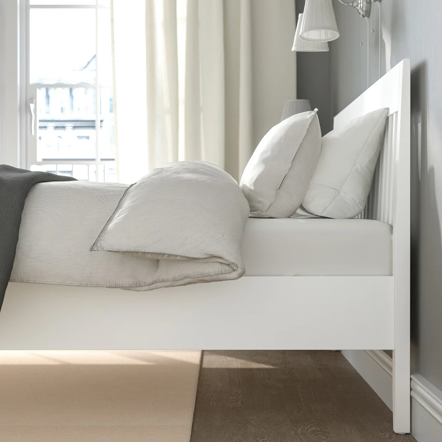 Комбинация мебели для спальни - IKEA IDANÄS/LINDBÅDEN/IDANAS/LINDBADEN, 200x140см, белый, ИДАНЭС/ЛИНДБАДЕН ИКЕА (изображение №5)