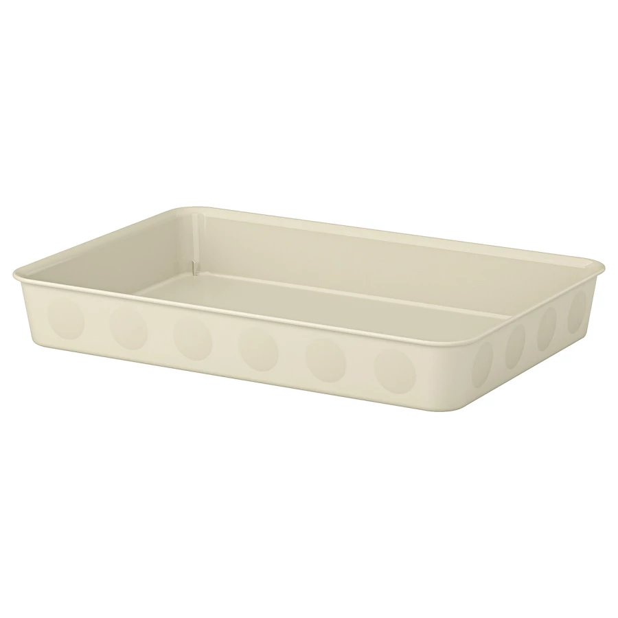 Коробка - NOJIG  IKEA/ НОЙИГ ИКЕА, 25х35х5 см, бежевый (изображение №1)