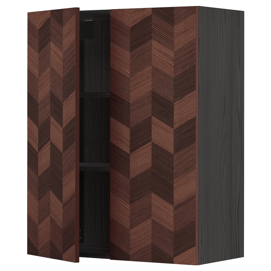 Шкаф  - METOD / MAXIMERA IKEA/  МЕТОД/МАКСИМЕРА ИКЕА, 100х80 см, коричневый/черный (изображение №1)