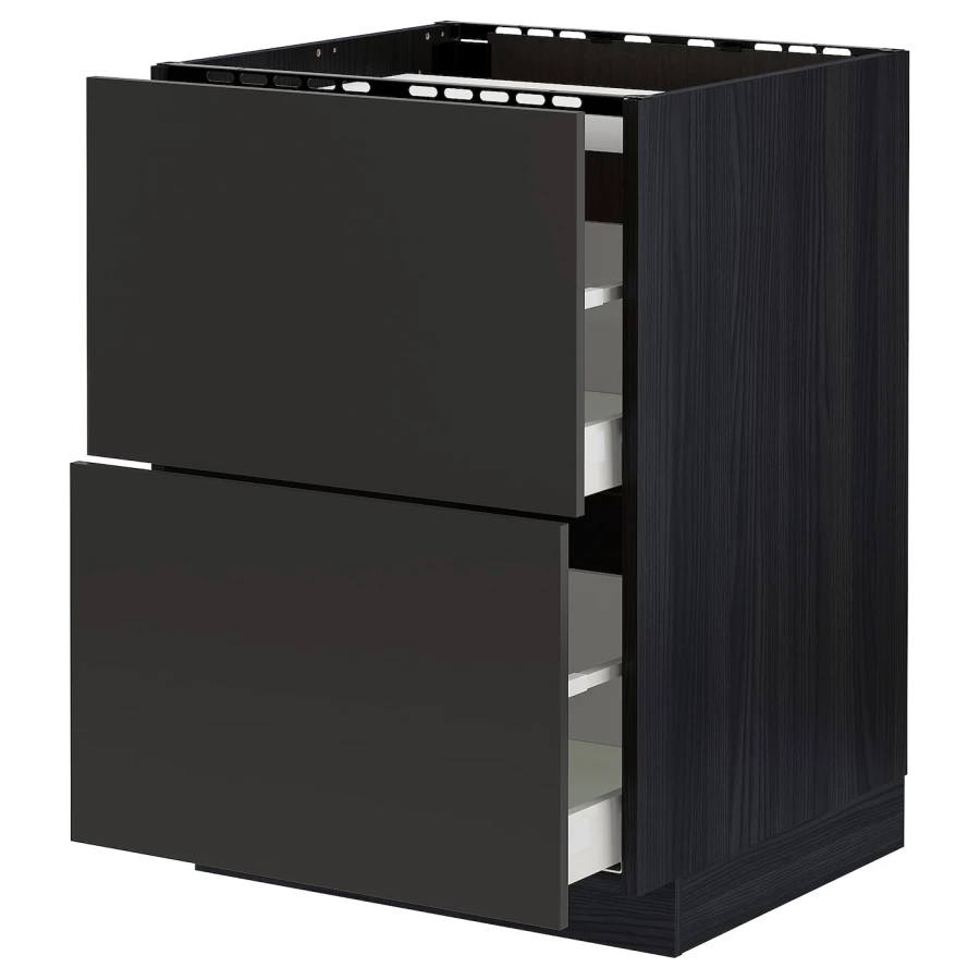 Напольный шкаф - METOD / MAXIMERA IKEA/ МЕТОД/ МАКСИМЕРА ИКЕА,  60х88 см,черный (изображение №1)