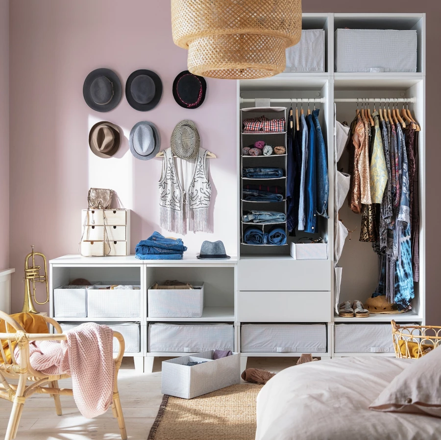 Ящик для хранения одежды/постельного белья - STUK IKEA/ СТУК  ИКЕА, 55х18 см, белый (изображение №3)