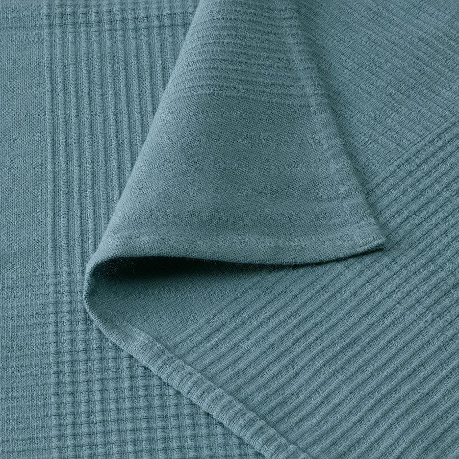 Одеяло - INDIRA IKEA/ ИНДИРА ИКЕА, 250х230 см, темно-зеленый (изображение №2)