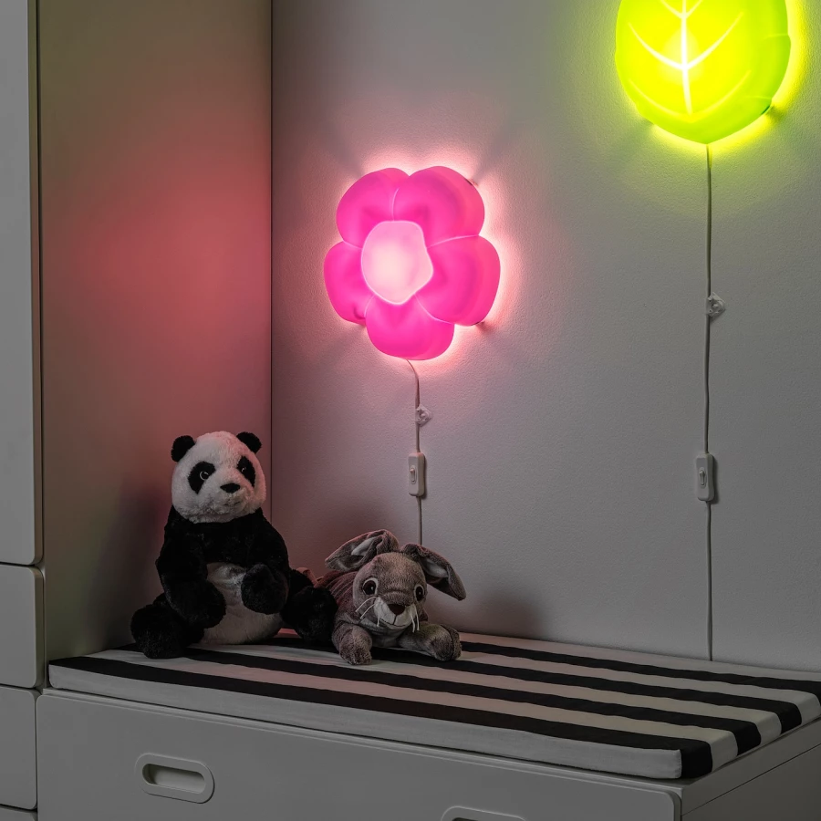 Светодиодный настенный светильник - IKEA UPPLYST/АППЛИСТ ИКЕА, 27х8 см, сиреневый (изображение №5)