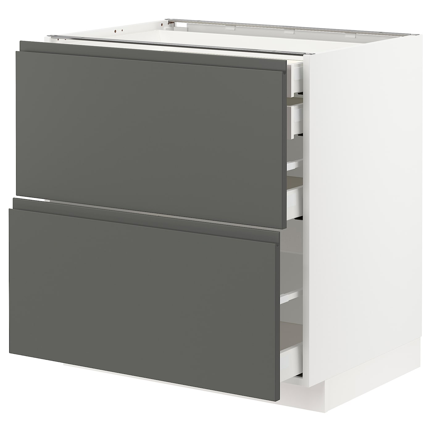 Напольный кухонный шкаф  - IKEA METOD MAXIMERA, 88x62x80см, белый/темно-серый, МЕТОД МАКСИМЕРА ИКЕА