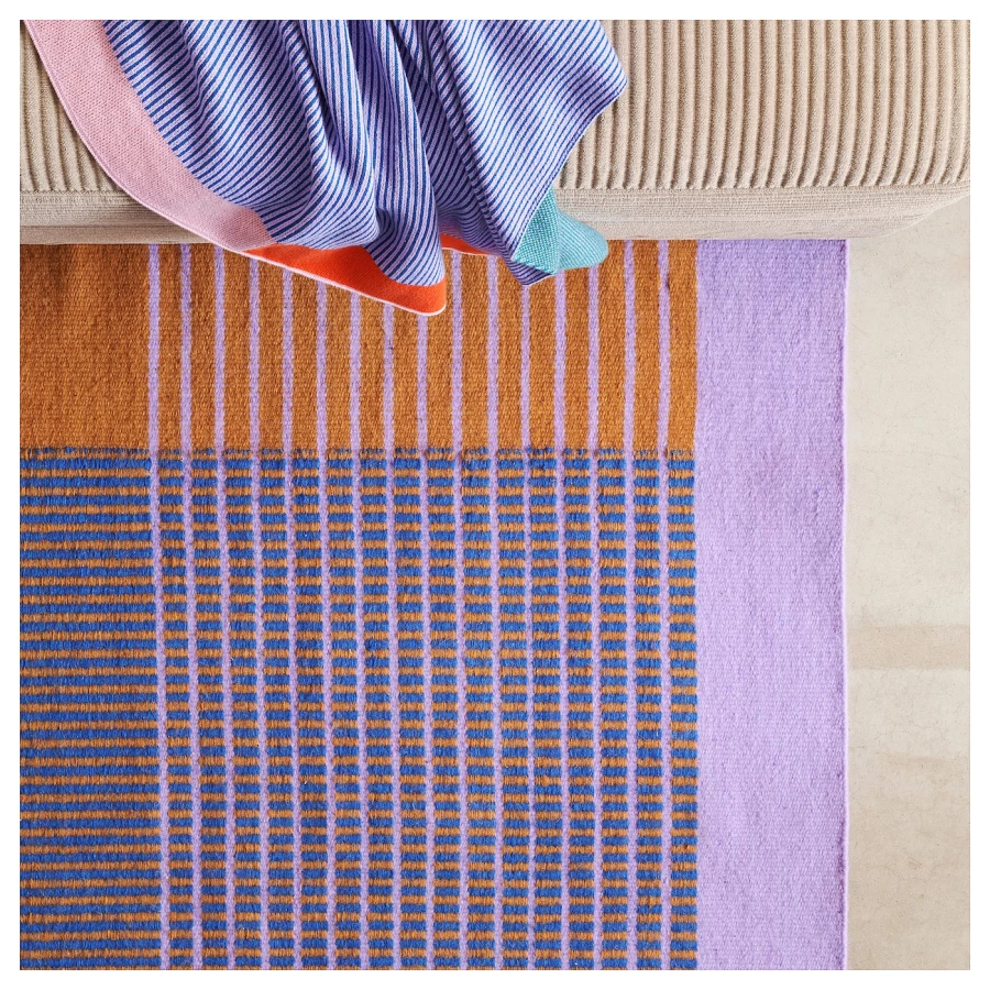 TESAMMANS Плоский тканый разноцветный ковер ИКЕА (изображение №4)