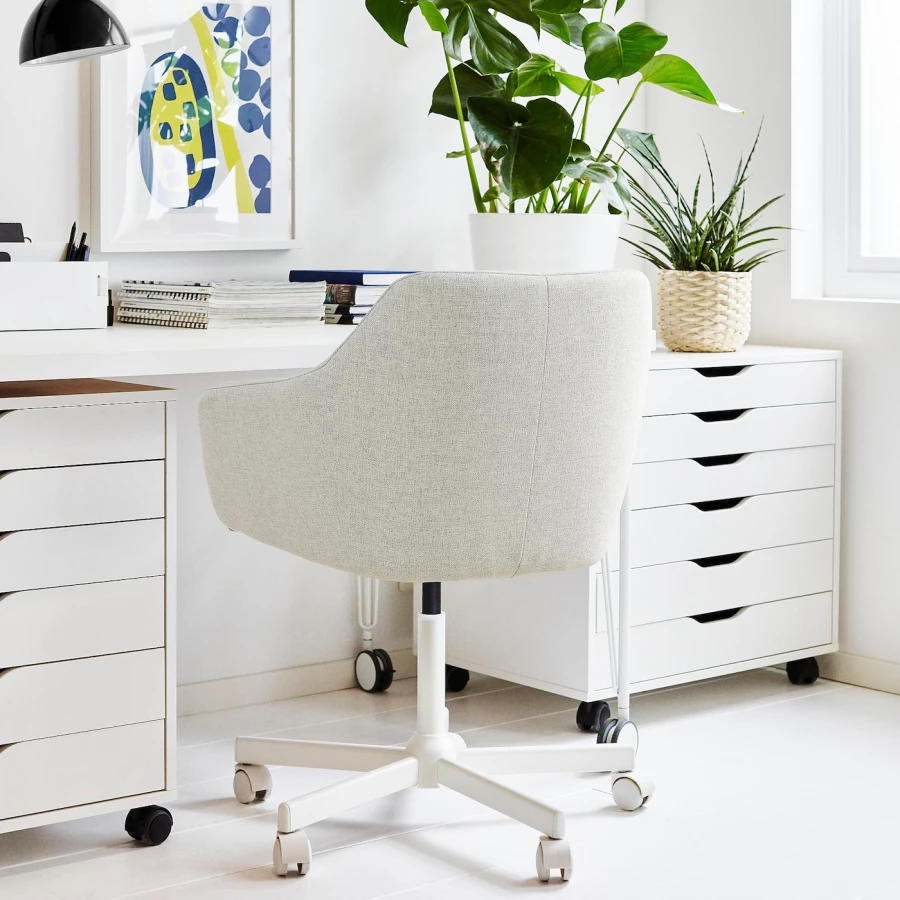 Офисный стул - IKEA TOSSBERG, 67x67x57см, белый, ИКЕА ТОССБЕРГ (изображение №4)
