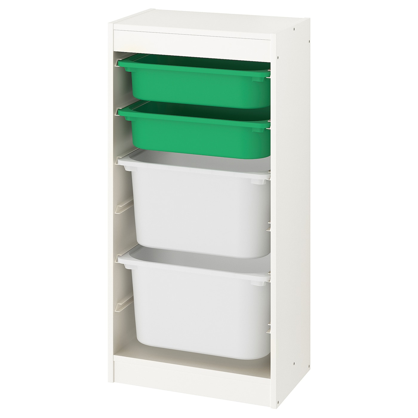 Стеллаж - IKEA TROFAST, 46х30х94 см, белый/зеленый, ТРУФАСТ ИКЕА