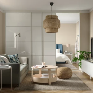 Второе фото. Пара рам раздвижных дверей - SKYTTA/ FARVIK IKEA/ СКЮТТА/ ФЭРВИК ИКЕА, 301х240 см, белый