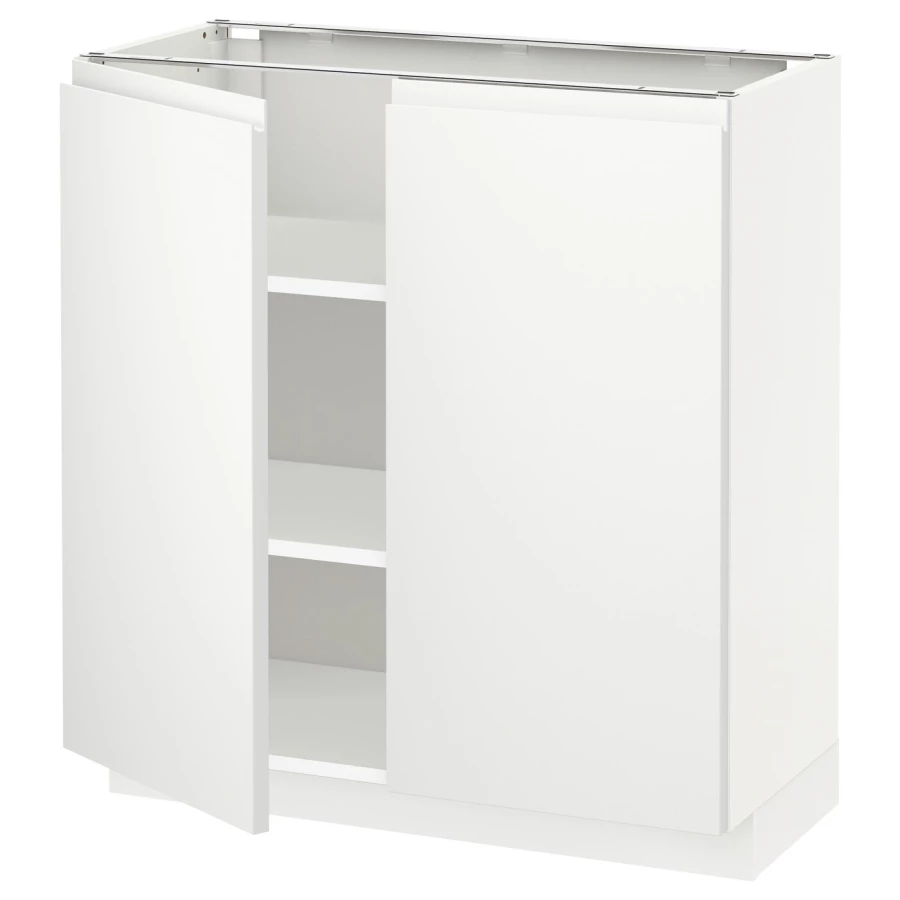 Напольный шкаф - IKEA METOD, 88x39x80см, белый, МЕТОД ИКЕА (изображение №1)