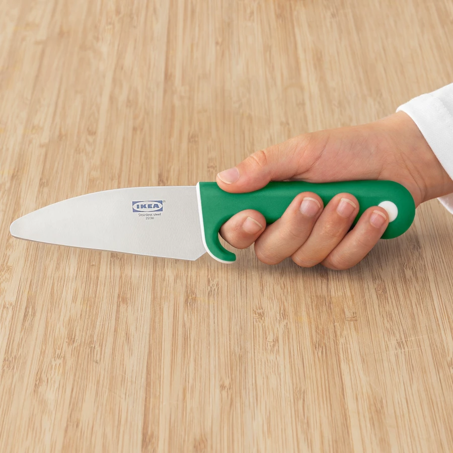 Нож и овощечистка - IKEA TABBERAS, зеленый/серебристый, ТАББЕРАС ИКЕА (изображение №4)