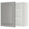 Настенный шкаф с полками - IKEA METOD/ МЕТОД ИКЕА, 60x60 см, белый/серый