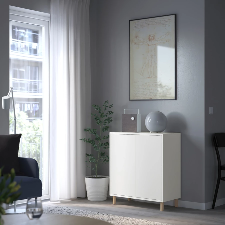 Шкаф - EKET IKEA/ ЭКЕТ ИКЕА, 70x35x70,белый (изображение №4)