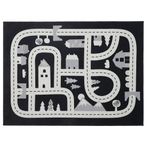 Ковер - IKEA MARKKRYPARE/МАРККРИПАРЕ ИКЕА, 100х74 см, черно-белый