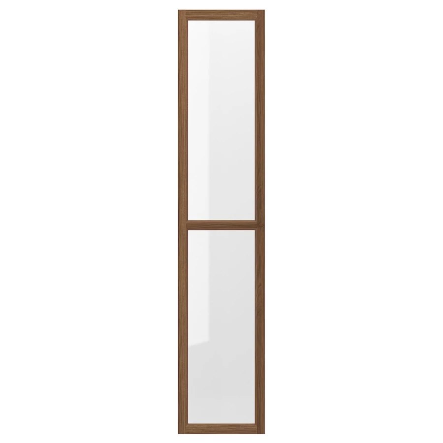 Стеклянная дверь - IKEA OXBERG/ОКСБЕРГ ИКЕА, 192х40 см, коричневый (изображение №1)
