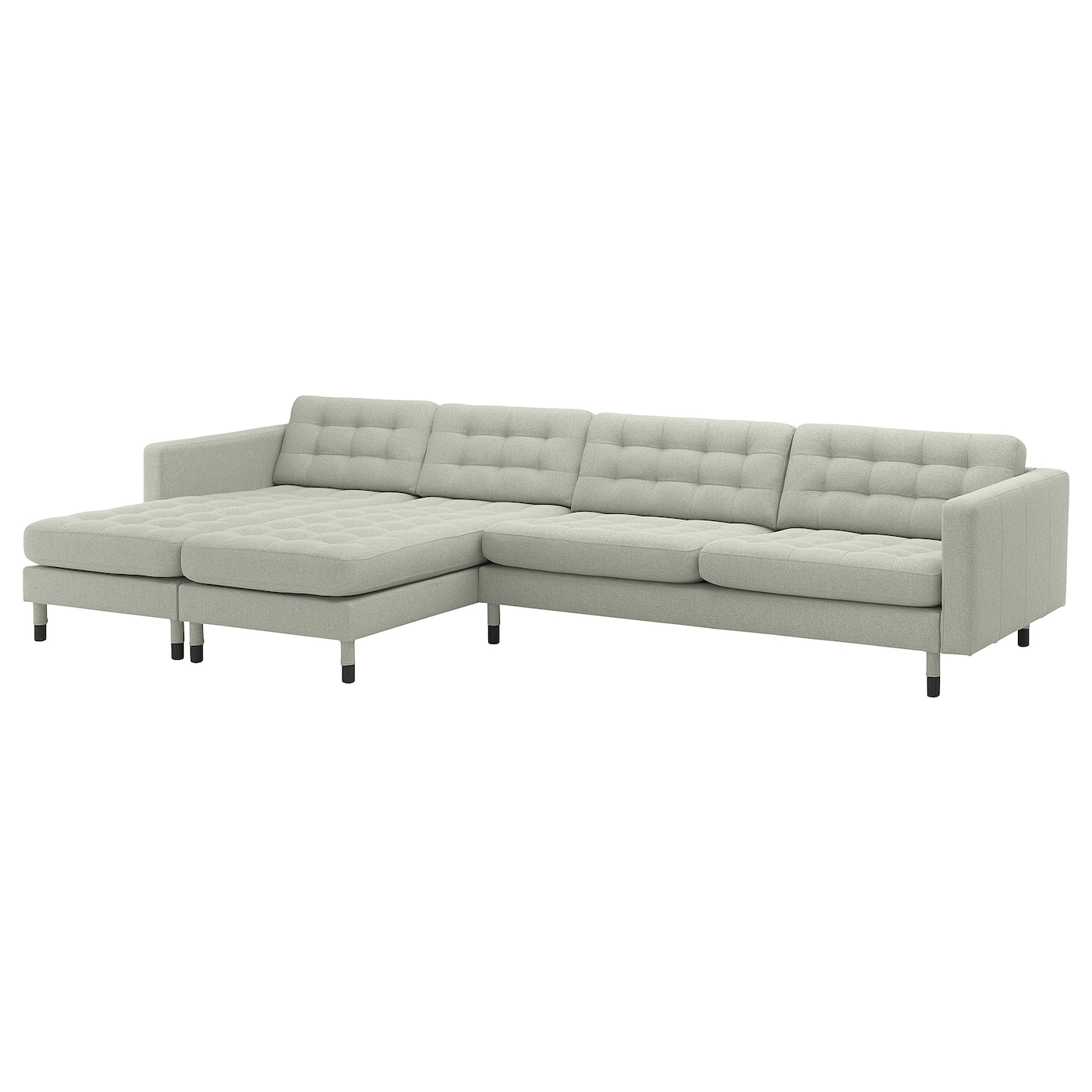 5-местный диван с шезлонгом - IKEA LANDSKRONA, 78x360см, светло-серый, ЛАНДСКРУНА ИКЕА
