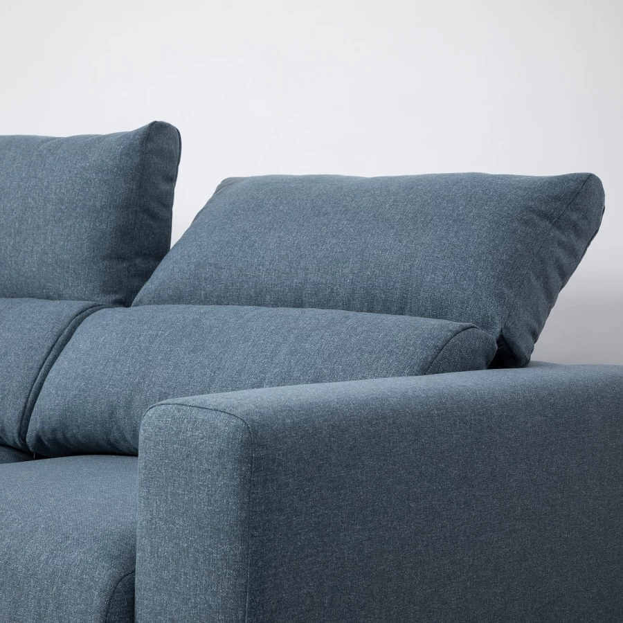3-местный диван с шезлонгом - IKEA ESKILSTUNA,  100x162x268см, синий, ЭСКИЛЬСТУНА ИКЕА (изображение №8)