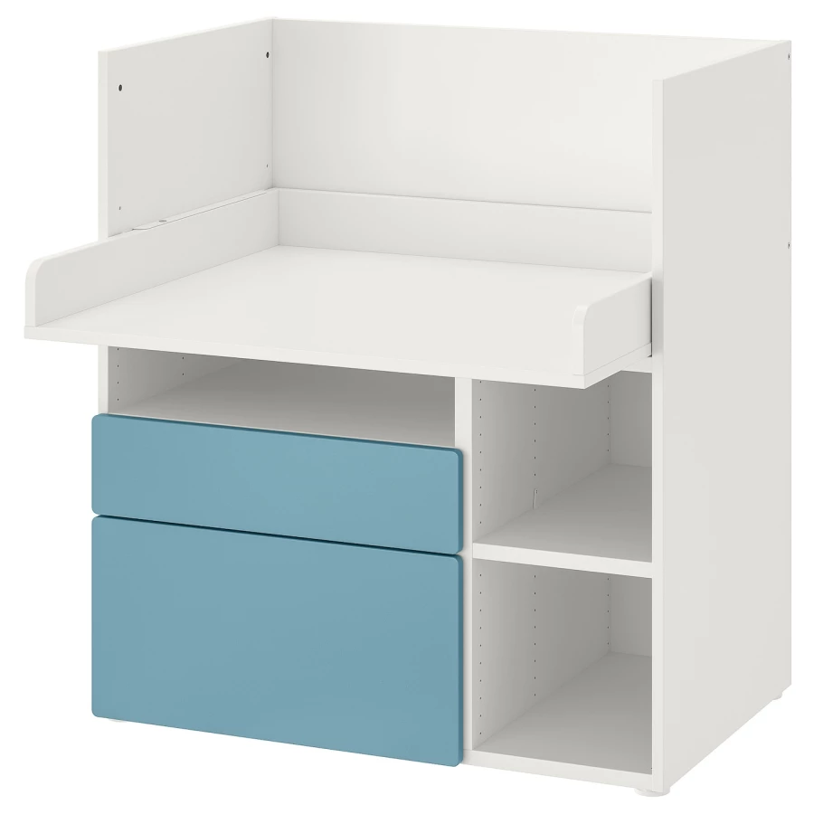 Пеленальный столик - IKEA SMÅSTAD/SMASTAD, 90x79x100 см, белый/синий, СМОСТАД ИКЕА (изображение №2)