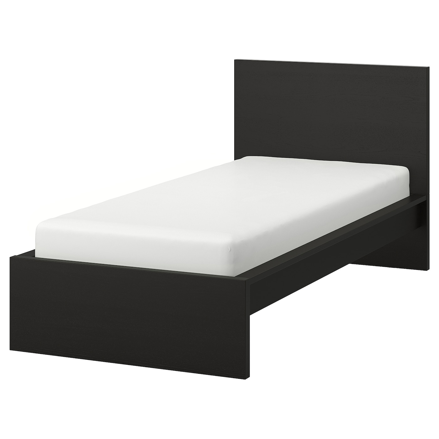 Каркас кровати, высокий - IKEA MALM, 200х90 см, черный, МАЛЬМ ИКЕА