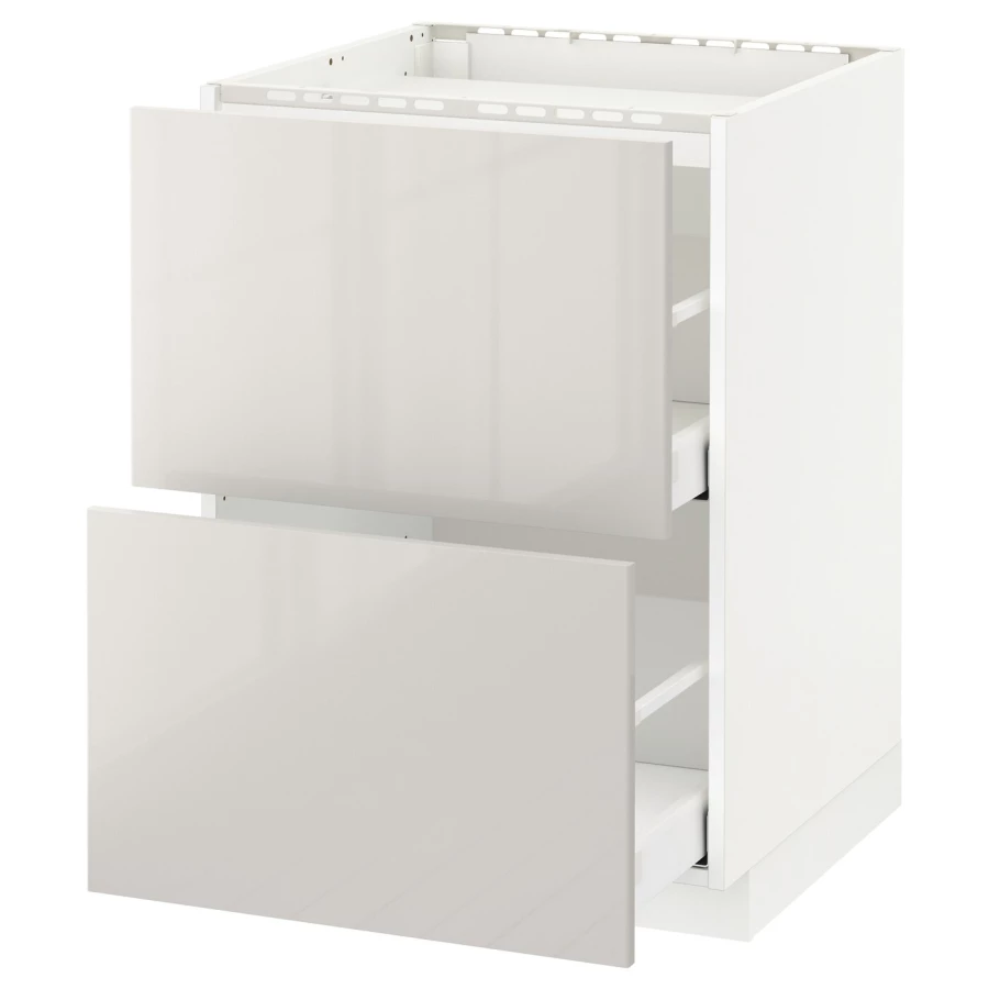 Напольный шкаф  - IKEA METOD MAXIMERA, 88x61,8x60см, белый/светло-серый, МЕТОД МАКСИМЕРА ИКЕА (изображение №1)