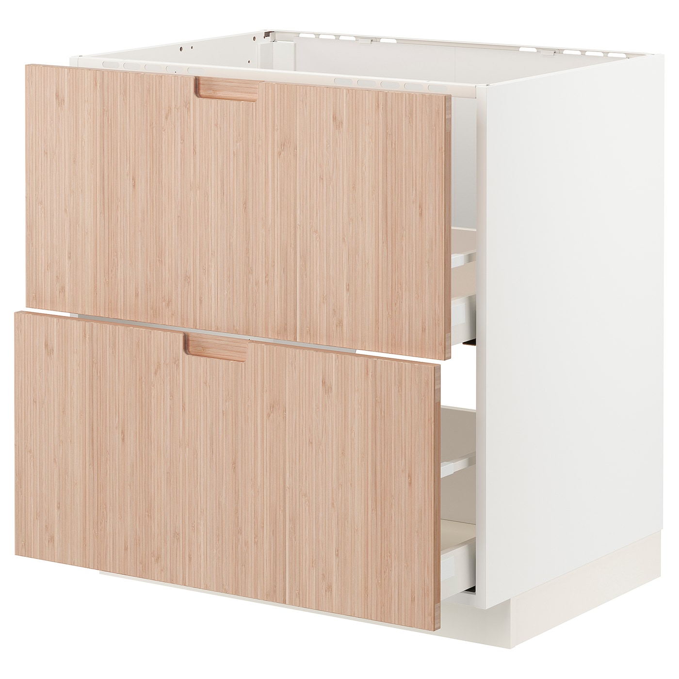 Напольный шкаф - METOD / MAXIMERA IKEA/ МЕТОД/ МАКСИМЕРА ИКЕА,  80х60 см, белый/под беленый дуб