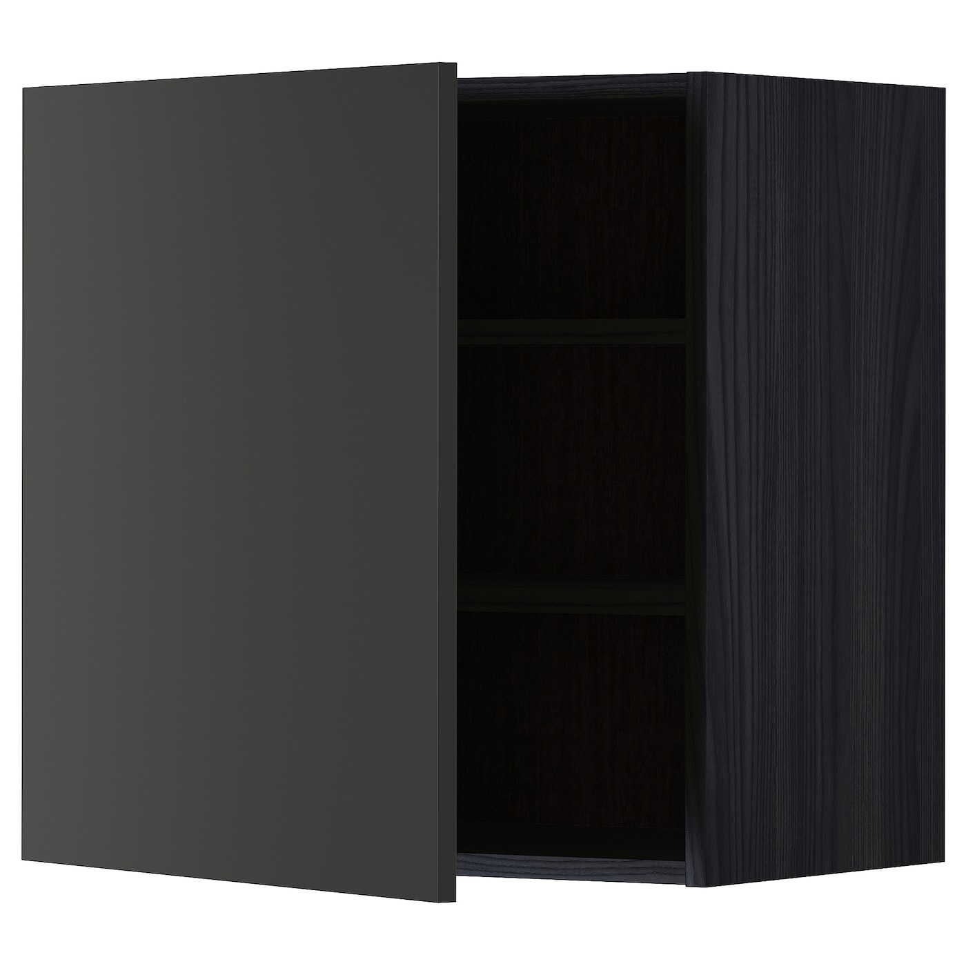 Навесной шкаф с полкой - METOD IKEA/ МЕТОД ИКЕА, 60х60 см, черный