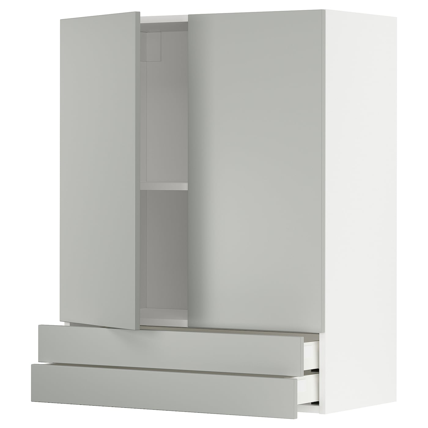 Навесной шкаф - METOD / MAXIMERA IKEA/ МЕТОД/МАКСИМЕРА ИКЕА, 80х100 см, белый/серый