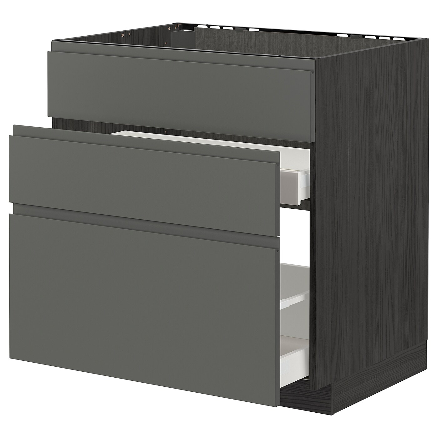 Напольный кухонный шкаф  - IKEA METOD MAXIMERA, 88x62x80см, темно-серый/серый, МЕТОД МАКСИМЕРА ИКЕА