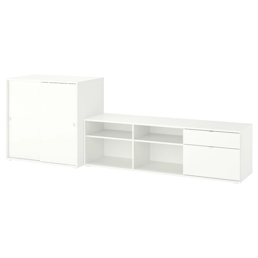 Комбинация для хранения  - VIHALS IKEA/ ВИХАЛС ИКЕА, 90х275 см, белый (изображение №1)