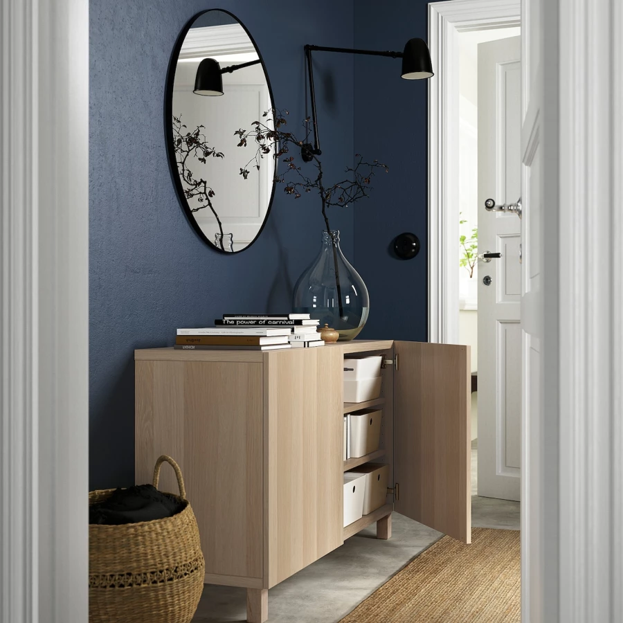 Комбинация для хранения - IKEA BESTÅ/BESTA/ БЕСТА/БЕСТО ИКЕА, 120x40x74 см, коричневый (изображение №2)