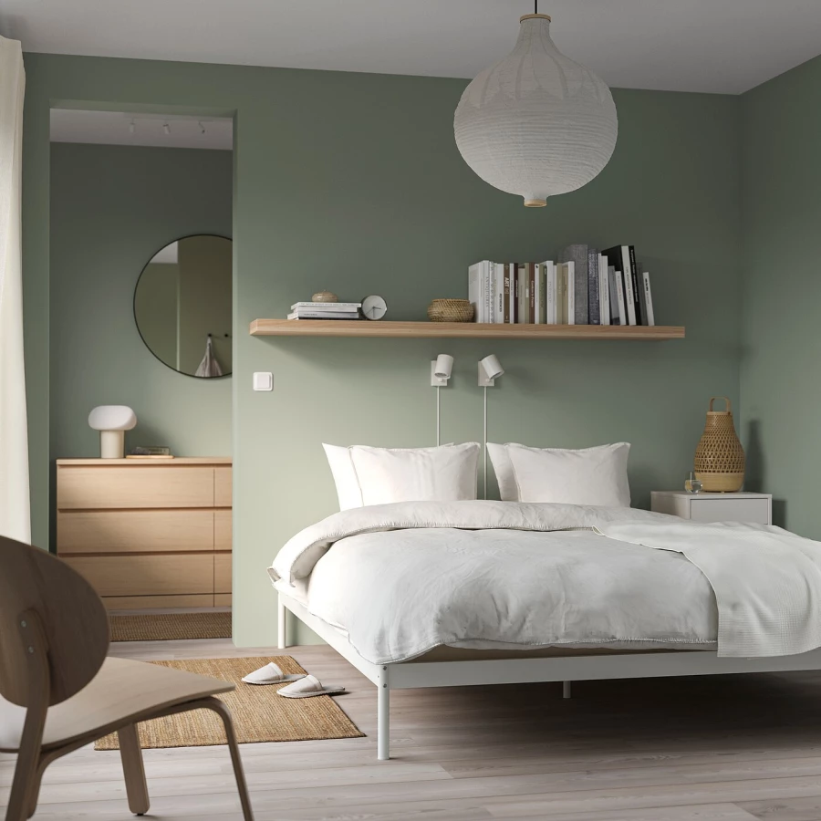 Каркас кровати - IKEA VEVELSTAD, 200х160 см, белый, ВЕВЕЛСТАД ИКЕА (изображение №2)