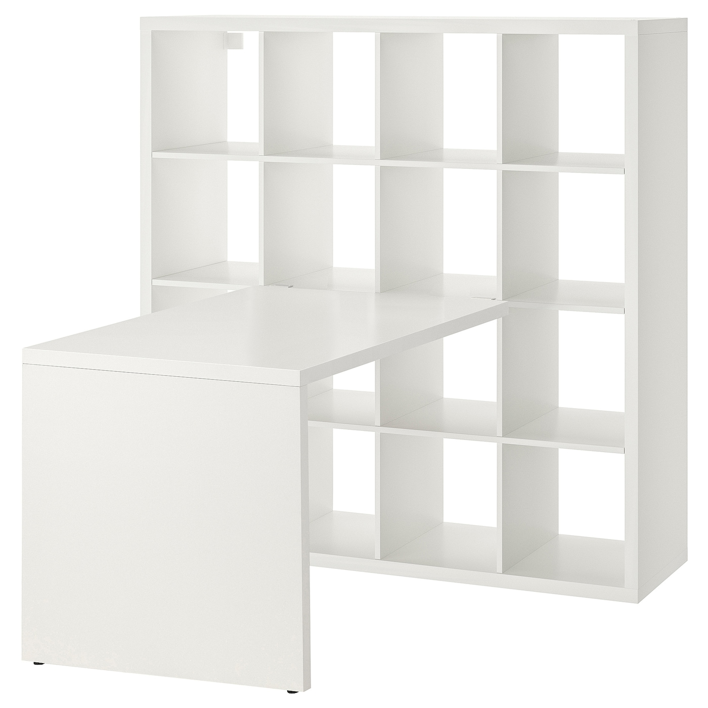Письменный стол и стеллаж - IKEA KALLAX, 147x154x147 см, белый, КАЛЛАКС ИКЕА