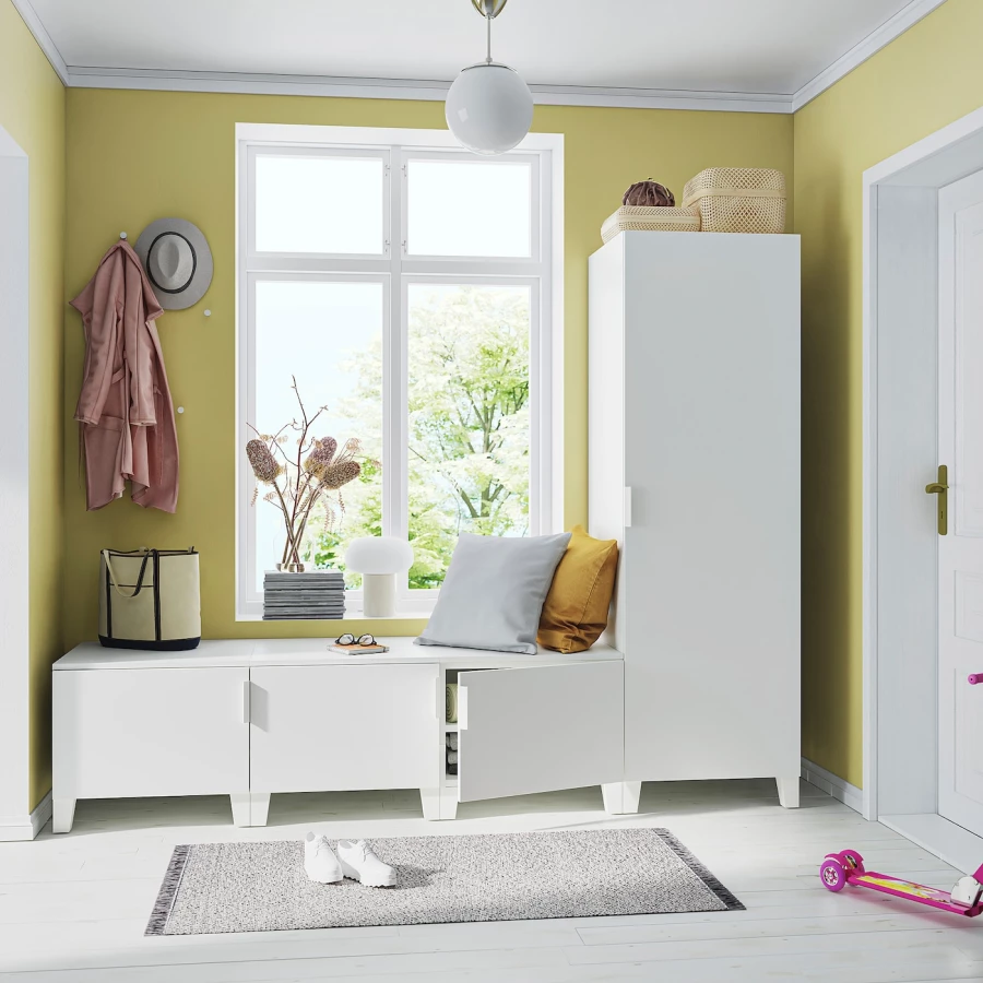 Платяной шкаф - PLATSA/IKEA/ ПЛАТСА ИКЕА,240x57x191 см, белый (изображение №2)