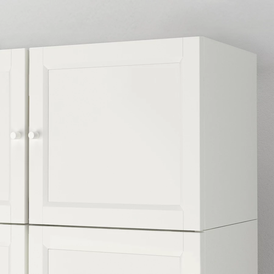 Книжный шкаф - BILLY / OXBERG IKEA/ БИЛЛИ/  ОКСБЕРГ ИКЕА,  237х80 см, белый (изображение №3)