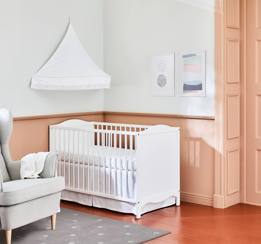 Кровать для новорожденных - IKEA SMÅGÖRA/SMAGORA, 60x120 см, белый, СМОГЁРА ИКЕА (изображение №5)