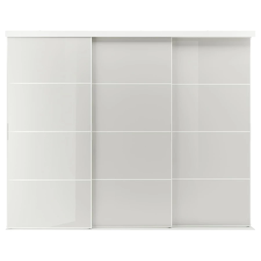 Пара рам раздвижных дверей - SKYTTA/ HOKKSUND IKEA/ СКЮТТА/ ХОККСУНД ИКЕА, 301х240 см, белый (изображение №1)