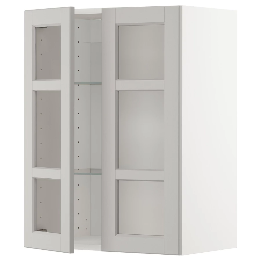 Шкаф  - METOD  IKEA/  МЕТОД ИКЕА, 80х60 см, белый/серый (изображение №1)