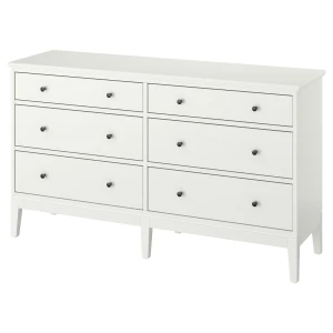 Комод с 6 ящиками - IKEA IDANAS/IDANÄS ИКЕА ИДАНЭС, 162x95 см, белый