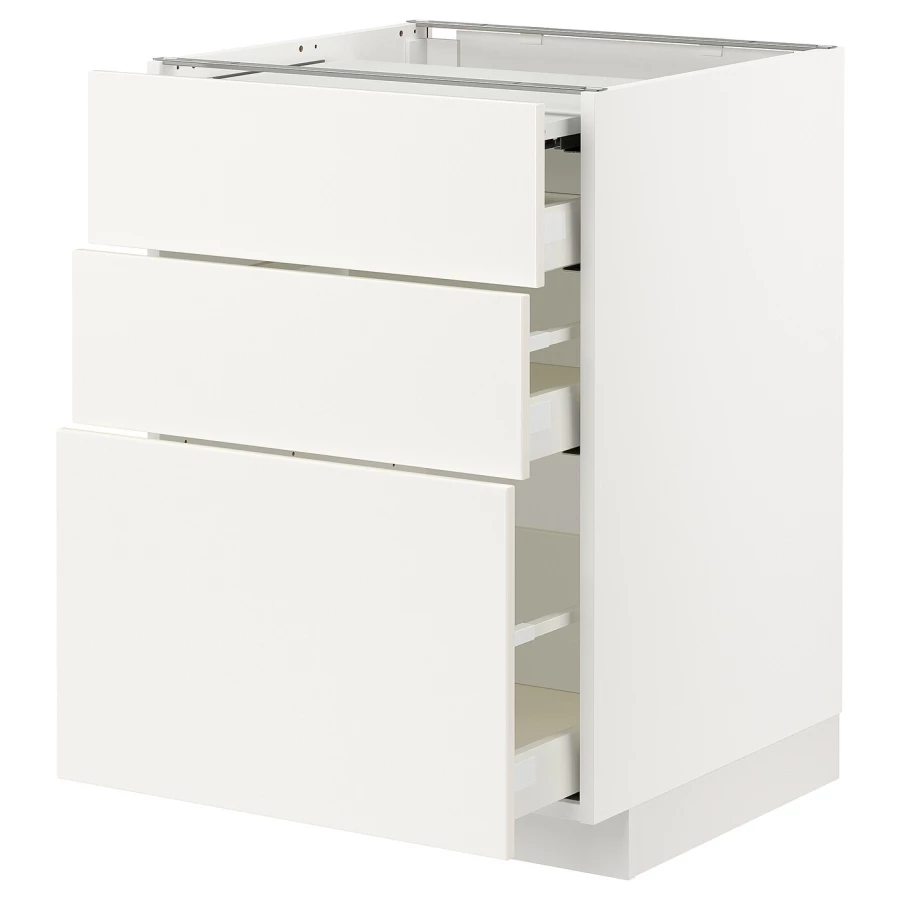 Напольный кухонный шкаф  - IKEA METOD MAXIMERA, 88x62x60см, белый, МЕТОД МАКСИМЕРА ИКЕА (изображение №1)