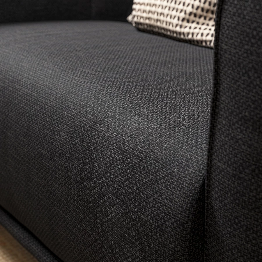 Кресло - IKEA VISKAFORS, 134х90х74 см, черный, ВИСКАФОРС ИКЕА (изображение №5)