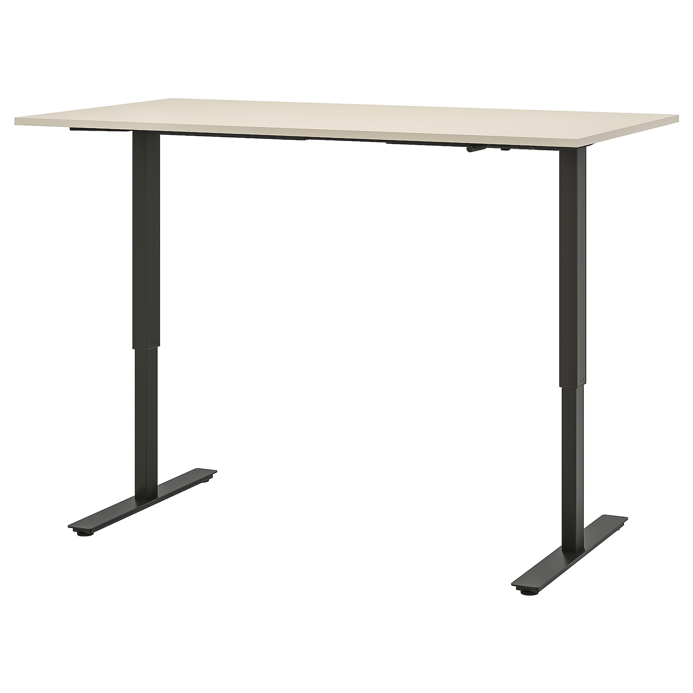 Письменный стол - IKEA TROTTEN, 160х80х72-122 см, бежевый/антрацит, ТРОТТЕН ИКЕА