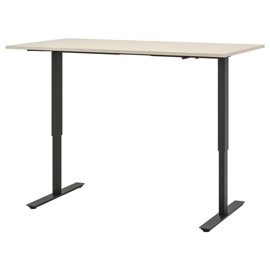 Письменный стол - IKEA TROTTEN, 160х80х72-122 см, бежевый/антрацит, ТРОТТЕН ИКЕА (изображение №1)
