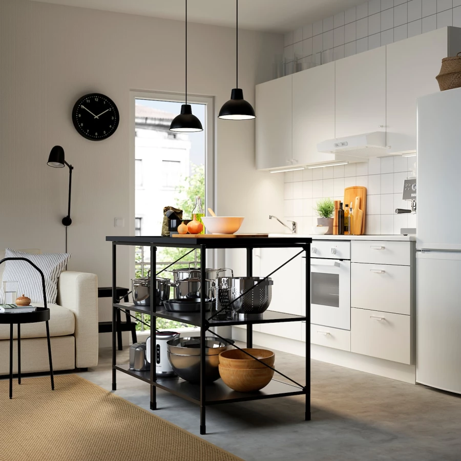 Кухня - ENHET  IKEA/ ЭНХЕТ ИКЕА, 243х222 см, белый (изображение №2)