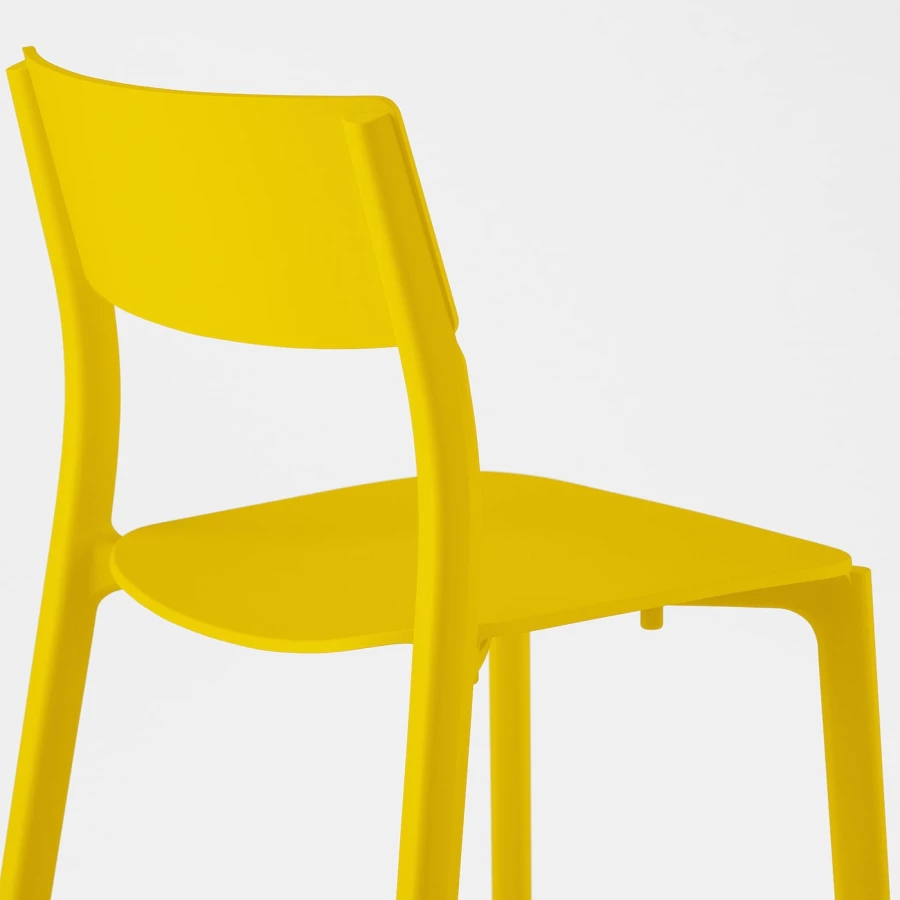 Стул - IKEA JANINGE,76х50х46 см. пластик желтый, ЯНИНГЕ ИКЕА (изображение №7)