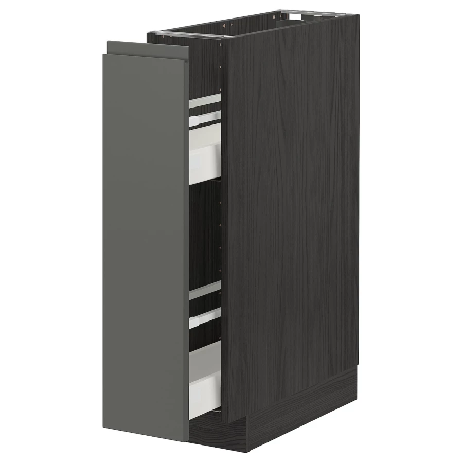 Напольный кухонный шкаф  - IKEA METOD, 88x62x20см, темно-серый, МЕТОД ИКЕА (изображение №1)