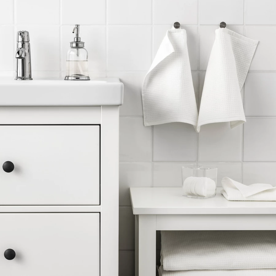 Полотенце для рук - IKEA SALVIKEN, 30х30 см, белый, САЛЬВИКЕН ИКЕА (изображение №2)