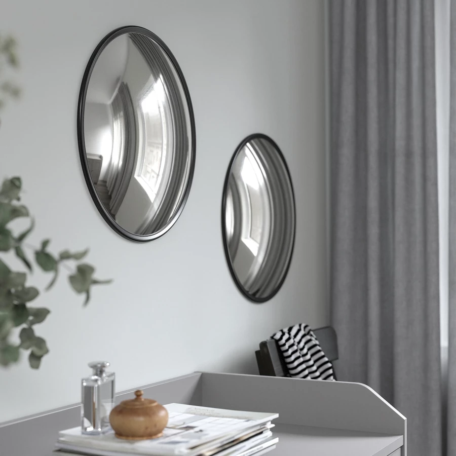 Зеркало - SVARTBJÖRK /SVARTBJОRK  IKEA/ СВАРТБЬЁРК  ИКЕА, 41 см, черный (изображение №2)